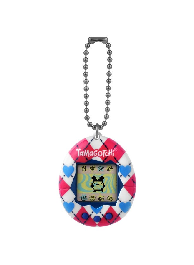Tamagotchi Original Argyle Heart Design, Battery Operated | Electronic Pet | Retro Virtual Pet | Interactive Game | Original Digital Pet | Imaginative Role-Play and Nurturing Skills Ideal for Kids, Girls and Boys - Image 2